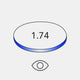 Thinnest 1.74 (Great for all prescription above 5 until 8 dioptres) + Blue-Light-Blocking